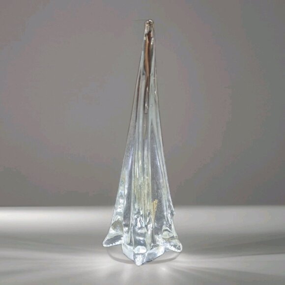 Vintage Christmas Trees Clear Glass w/Gold Dust Inside  Beautiful Look - Picture 2 of 6